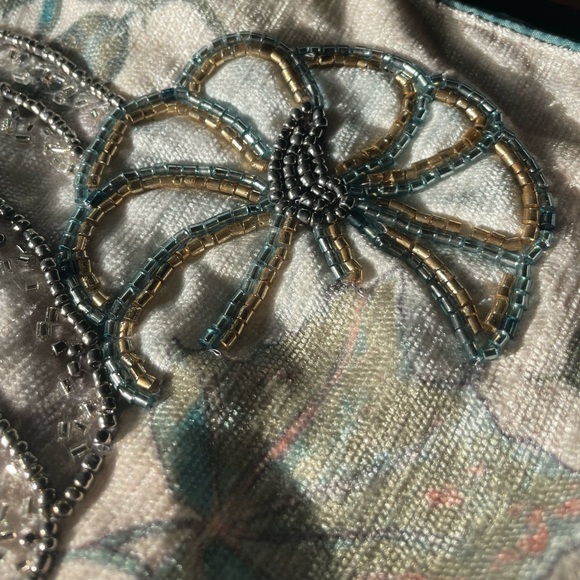 RACHEL ZOE NWT Fall Autumn Thanksgiving Beaded Pumpkins Decorative Table Runner - Picture 8 of 13